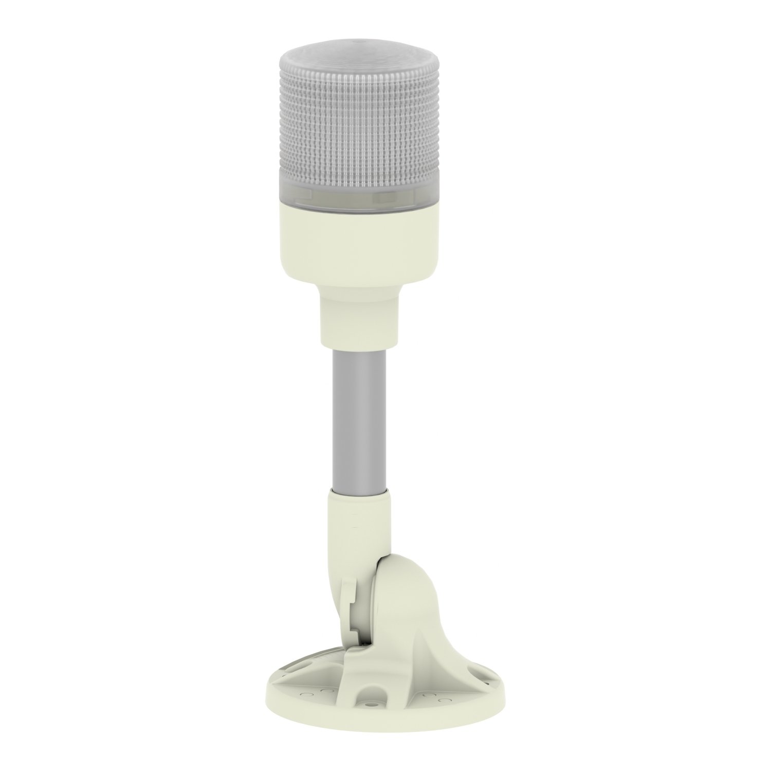 Coluna luminosa Ø60mm pré-montada, LED vermelho, 24VCA/CC, tubo de montagem em alumínio com suporte dobrável, XVGB1MA