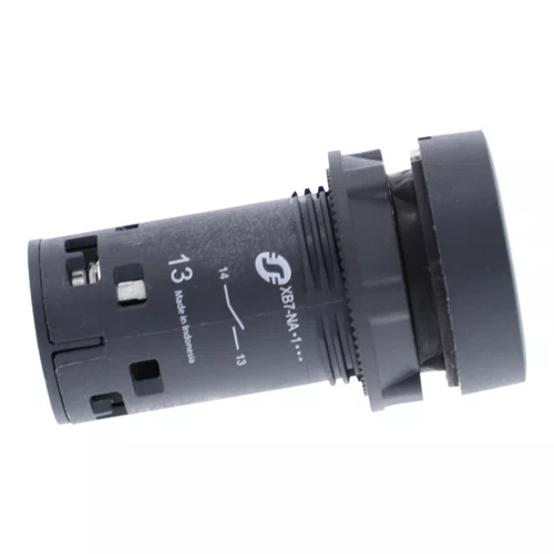 Botão monobloco Ø22mm plástico, retorno por mola, verde, NA, XB7NA31