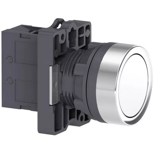 Botão Ø22mm plástico, retorno por mola, branco, NA, XA2EA11