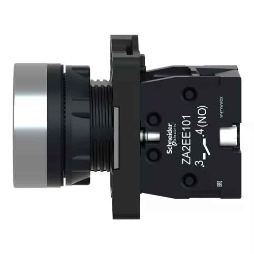 Botão Ø22mm plástico, retorno por mola, branco, NA, XA2EA11