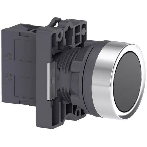 Botão Ø22mm plástico, retorno por mola, preto, NA, XA2EA21