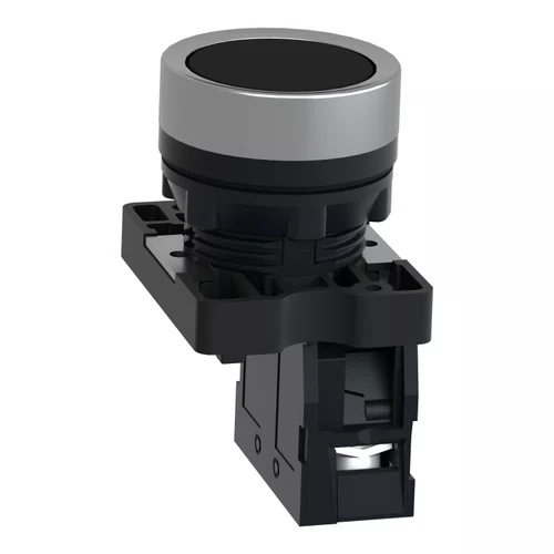 Botão Ø22mm plástico, retorno por mola, preto, NA, XA2EA21
