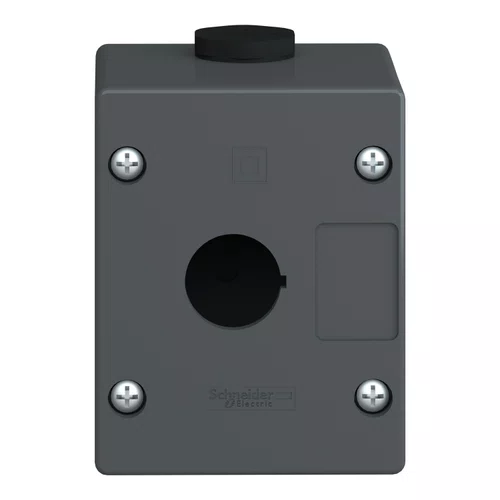 Botoeira de comando 1 furo Ø22mm, vazia, cinza, para ambientes hostis, XALG01