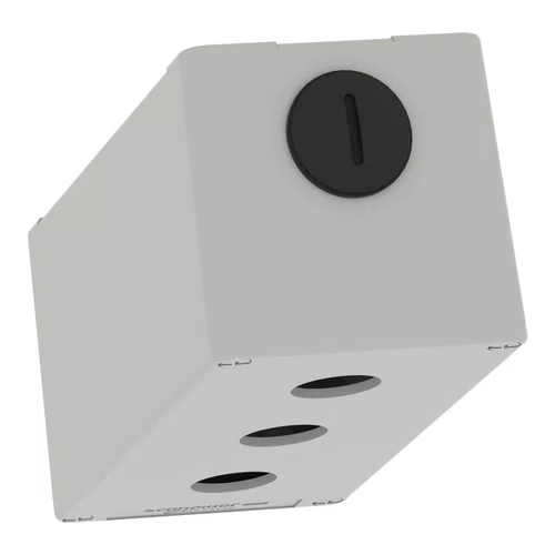 Botoeira metálica vazia Ø22mm, cinza, 3 furos, 80X175X77mm, XAPD3503