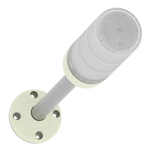 Coluna luminosa Ø60mm pré-montada, buzzer, LED vermelho, verde, amarelo, 24VCA/CC, tubo de montagem em alumínio e placa de fixação, XVGB3SH