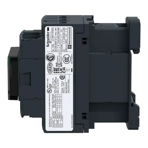 Contator Tesys Deca 3P 9A AC-3 48V CA 50/60Hz 1NA+1NF, LC1D09E7