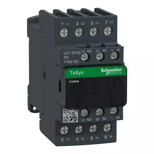 Contator TeSys Deca - 4P(4 NA) - AC-1 - <= 440 V 40 A - bobina 110 V CC, LC1DT40FD