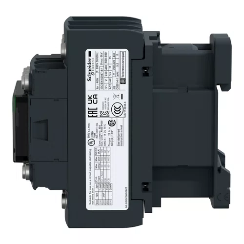 CONTATOR TRIPOLAR TESYS DECA 25A 1NA+1NF OLHAL 24VCC, LC1D256BD