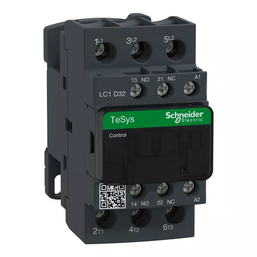 CONTATOR TRIPOLAR TESYS DECA 32A 1NA+1NF 110VCA, LC1D32F7