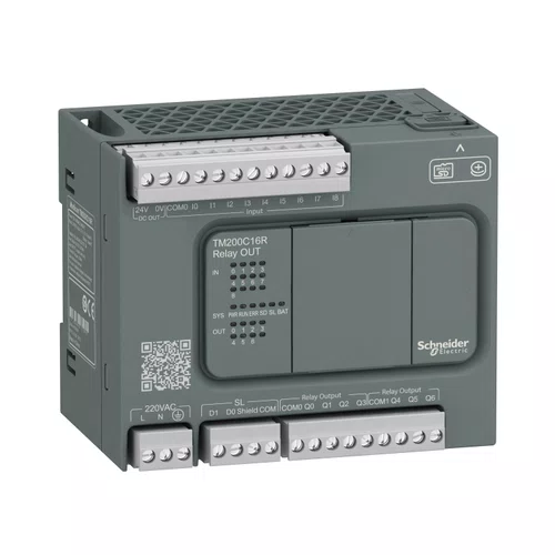CONTROLADOR LÓGICO PROGRAMÁVEL 9 ENTRADAS / 7 SAÍDAS DIGITAIS SAÍDAS RELÉ MODBUS RTU/ASCII 110/220 VAC, TM200C16R