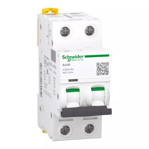 Disjuntor Acti9 IC60N 2P, 4A, Curva B, 50kA em 220/240VCA (60947-2), A9F73204
