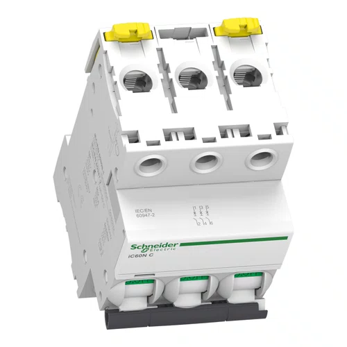 Disjuntor Acti9 IC60N 3P, 50A, Curva C, 20kA em 220/240VCA (60947-2), A9F74350