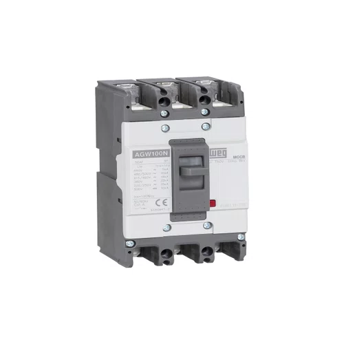 DISJUNTOR AGW100N-DX100-3 100A 3 polos 22kA @ 380Vc.a.(IEC 60947-2) Térmico e magnético fixos (12775102)