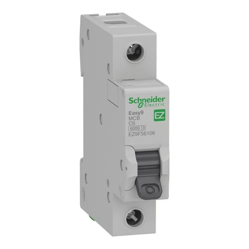 Disjuntor Easy9 1P 6A 6kA 230V CA curva C, EZ9F56106