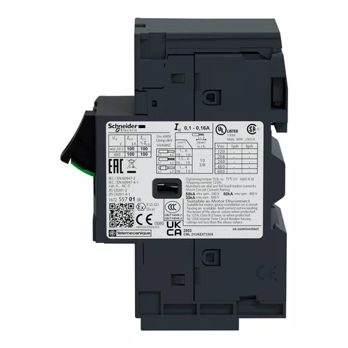 Disjuntor motor termomagnético Tesys Deca 6-10A botão de impulsão, GV2ME143