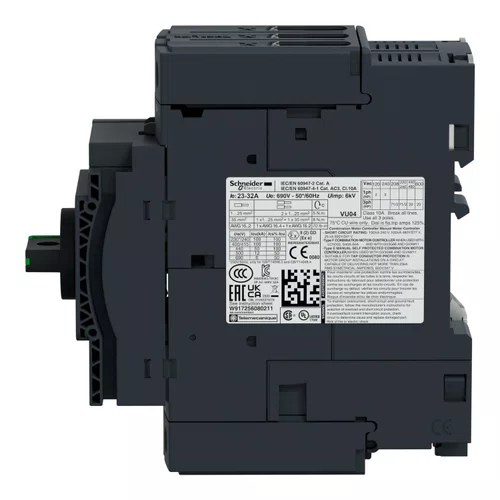 Disjuntor motor termomagnético Tesys Deca com Everlink 48-65A, manopla rotativa, GV3P65
