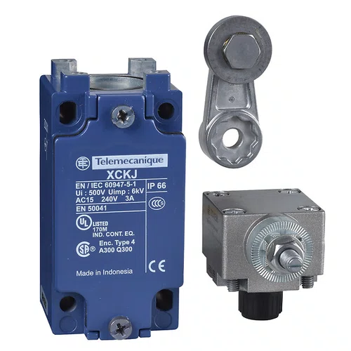 Fim de Curso Padrão, XC Standard, XCKJ10513, alavanca de rolete de aço, 1NF+1 NA, ação instantânea, Pg13
