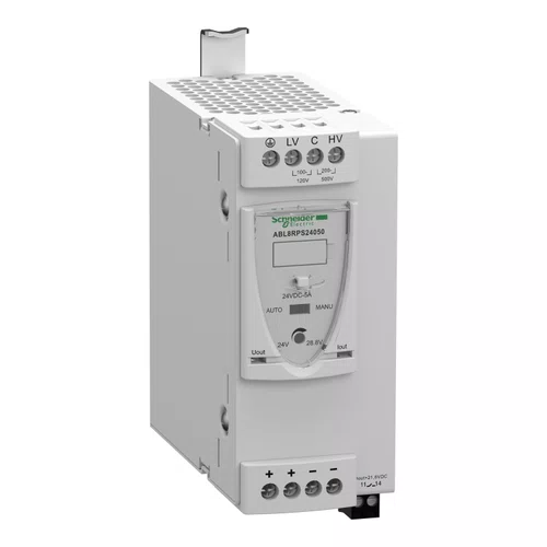 Fonte de Alimentação Chaveada - 24Vdc - 120 W - 5 A - 100/120 | 200/500 Vac - Mono/Bifásica, ABL8RPS24050