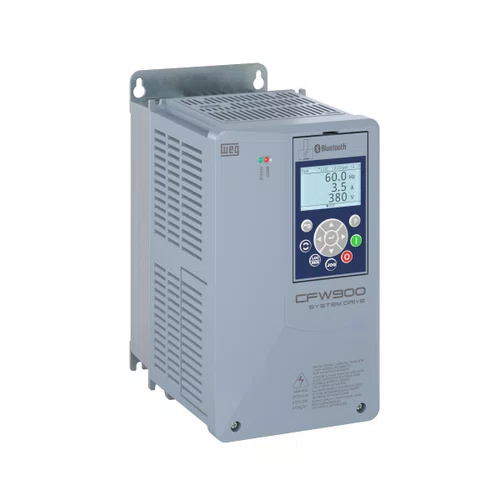 INVERSOR CFW900A09P6T4DB20Y2B Mec. A 9.6A Trifásico 380-480 V Com frenagem IP20 STO/SS1 HMI com bluetooth (14326311)