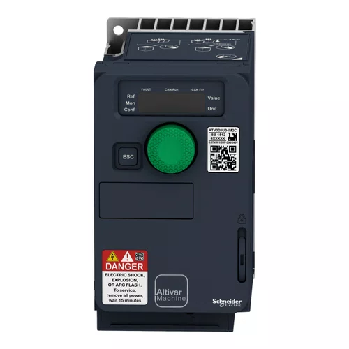 Inversor de frequência ATV320 - 0,75kW - 200-240 VAC trifásico - compacto, ATV320U07M3C
