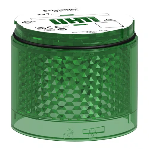 Módulo Luminoso, Harmony XVB7 Baliza Luminosa Modular, Verde, 70mm, Fixo, Lente Colorida