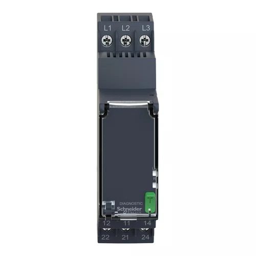 Relé de controle e medição de redes trifásicas, função dupla, 2NAF, 8A, 208...480VCA, RM22TG20