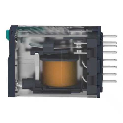 Relé de interface, 6A, 4NAF, botão de teste, LED, 12VCC, RXM4AB2JD
