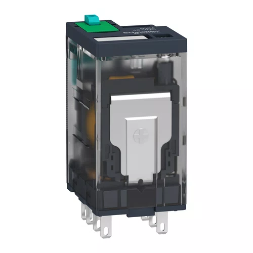 Relé de interface, 6A, 4NAF, botão de teste, LED, 12VCC, RXM4AB2JD