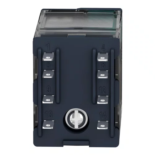 Relé de interface, 6A, 4NAF, botão de teste, LED, 12VCC, RXM4AB2JD