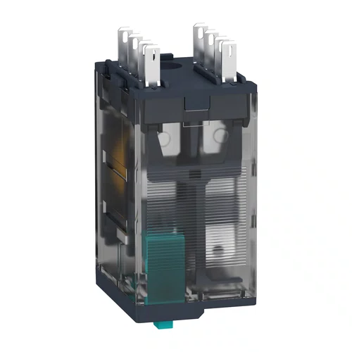 Relé de interface, 6A, 4NAF, botão de teste, LED, 12VCC, RXM4AB2JD