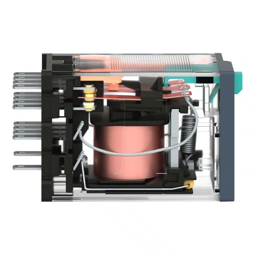 Relé de interface, 6A, 4NAF, botão de teste, LED, 24VCC, RXM4AB2BD