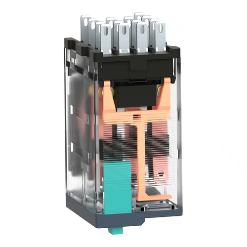 Relé de interface, 6A, 4NAF, botão de teste, LED, 24VCC, RXM4AB2BD