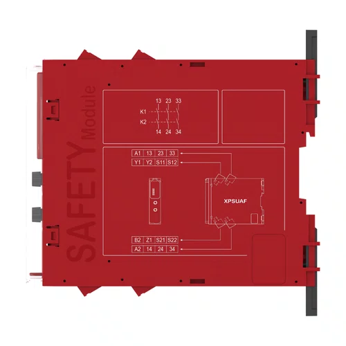 Relé de Segurança Cat. 4 - PL e / SILCL 3 - 2 Canais de Entrada - 3 Saídas NA - Conector Parafuso - 24 Vac/cc, XPSUAF13AP