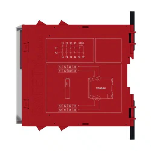 Relé de Segurança Cat. 4 - PL e / SILCL 3 - 2 Canais de Entrada - 6 Saídas (4 NA/1NF) - Conector Parafuso - 48/240 Vac/dc, XPSBAC34AP