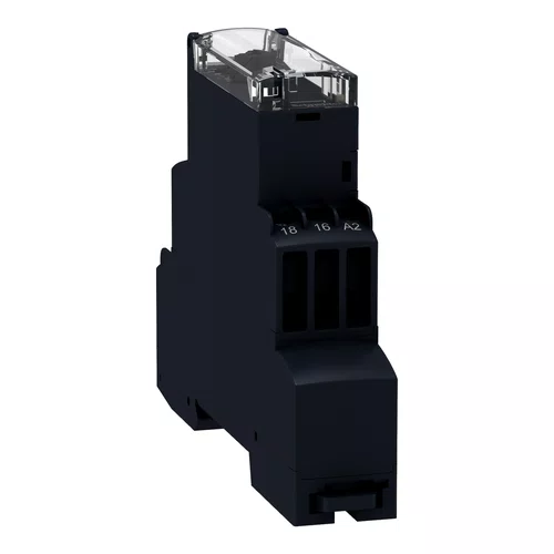Relé temporizador modular, 8A, 1NAF, 0,1s...100h, função dupla - atraso na energização, 24VCC / 24...240VCA, RE17RAMU