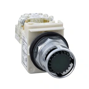 Botão luminoso Ø30mm metálico guarda alta, retorno por mola, LED, verde, NA+NF, 24VCA/CC, 9001K3L35LGGH13