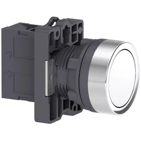 Botão Ø22mm plástico, retorno por mola, branco, NA, XA2EA11