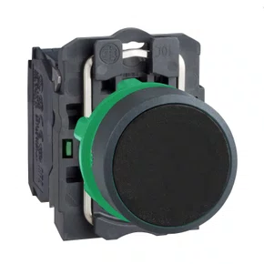 Botão Ø22mm plástico, retorno por mola, preto, NA, XB5AA21