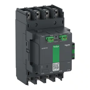 Contator de alta potência, TeSys Giga, 4 polos (4NA), AC-3 <=440V 115A, versão avançada, bobina CA/CC de 200…500V, LC1G1154LSEA
