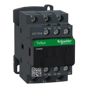 Contator Tesys Deca 3P 18A AC-3 24V CA 50/60Hz 1NA+1NF, LC1D18B7