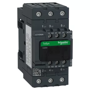 Contator Tesys Deca Green com Everlink 3P 50A AC-3 100-250V CA/CC 50/60Hz, LC1D50AKUE