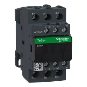 CONTATOR TRIPOLAR TESYS DECA 25A 1NA+1NF 110VCA, LC1D25F7
