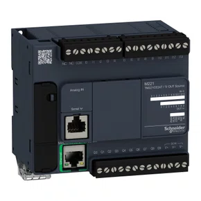 Controlador lógico programável 14 entradas / 10 saídas digitais, saídas PNP, Modbus TCP / Ethernet IP (slave), 24V DC, TM221CE24T