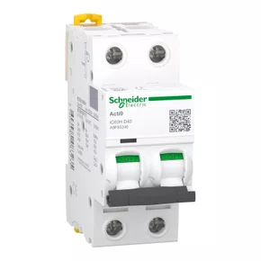 Disjuntor Acti9 IC60H 2P, 40A, Curva D, 30kA em 220/240VCA (60947-2), A9F85240