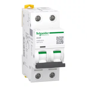 Disjuntor Acti9 IC60N 2P, 16A, Curva B, 20kA em 220/240VCA (60947-2), A9F73216