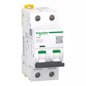 Disjuntor Acti9 IC60N 2P, 40A, Curva C, 20kA em 220/240VCA (60947-2), A9F74240