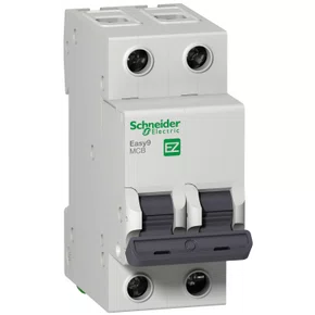 Disjuntor Easy9 2P 6A 3kA 400V CA curva B, EZ9F13206