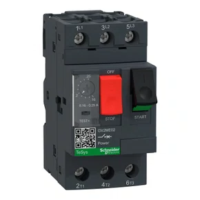 Disjuntor motor termomagnético Tesys Deca 0.16-0.25A botão de impulsão, GV2ME02