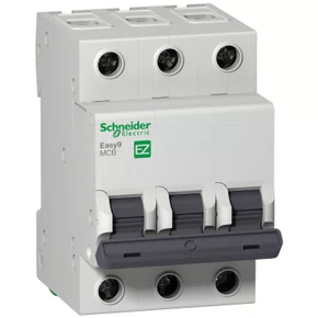Mini disjuntor Easy9 3P, 32A, Curva C, 3kA em 400VCA