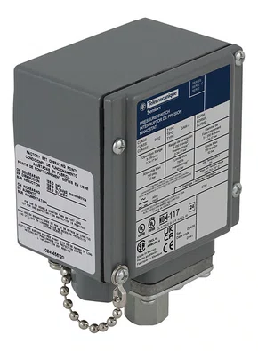Pressostato 9012G, escala ajustável, 2 limiares, 5,0 a 250 PSIG